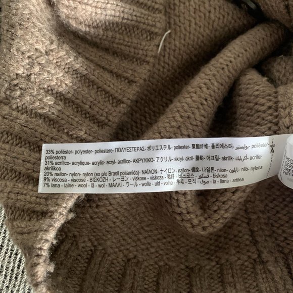 BLOGGER FAV ZARA Women Pockets Chunky Sweater Cardigan 6873/007, Tan, Size L - Picture 8 of 8